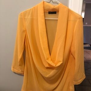 Sheer mustard yellow top